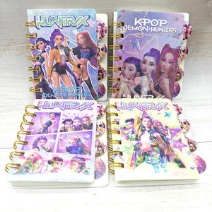 大人気！可愛い漫画柄24冊入り ガールズグループテーマの学生向けコイルノート 携帯ミニ子供用お絵かきノート ギフト - Product Image 2