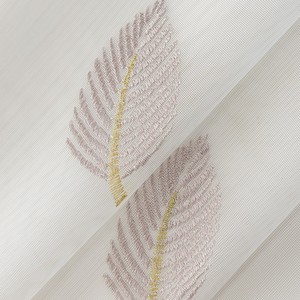 Voilages transparents qui laissent passer la lumière mais occultent la vue, en tissu à motif de feuilles, rideaux de fenêtre finis en gros - Product Image 1