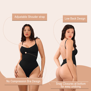 Tanga Sexy con Control <span class=keywords><strong>de</strong></span> Barriga EN LA Espalda Baja para Niña, Body sin Mangas con Tirantes Finos, <span class=keywords><strong>Mono</strong></span> para Mujer con Hebilla EN LA Entrepierna - Product Image 2