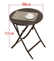 Table pliante ronde moderne et durable en fer pour l'extérieur, table de pique-nique et de jardin portable, mobilier de patio imperméable