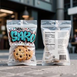 Tùy Chỉnh In Nhiệt Con Dấu Trong Suốt Gói Túi Nhự<span class=keywords><strong>a</strong></span> Với Logo Cử<span class=keywords><strong>a</strong></span> Sổ Cho Kẹo Cookie Tự Niêm Phong Bao Bì Rõ Ràng Túi - Product Image 3