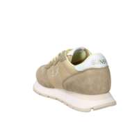 Sun68 Baskets à lacets unies pour femmes beige blanc rose talon de 3 cm chaussures plates rembourrées taille 36-42