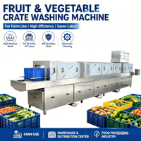 Laveuse et sécheuse de paniers à fruits et légumes avec système de séchage