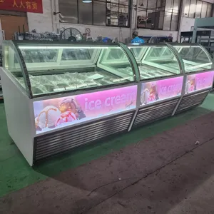 12 Chảo Icecream Showcase Gelato hiển thị tủ đông haagen-dazs giới thiệu với vitrine