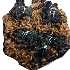 Extensiones de Cabello Humano Brasileño Remy Letsfly para Tejido de Cabello Rizado Color Rosa, 100% Cabello Humano, Envío Rápido - Product Image 1