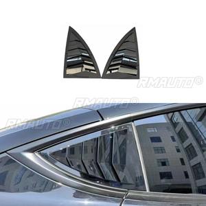 For Tesla Model Y Car Side Rear <b>Window</b> Louver Shutter Cover For Tesla Model Y 2019-2023 Rear Quarter <b>Panel</b> <b>Window</b> Body Kit - Product Image 4