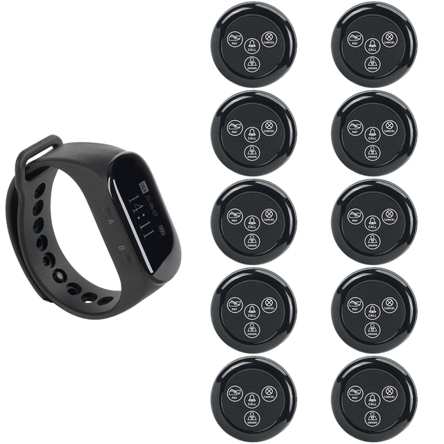 Wireless Waterproof Waiter Call System IPX7 Watch IP55 Call Button bar Restaurant Store Call Server System Retekess TD032 TD112