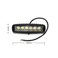Barra de Luz LED KaiHua de 6 LED Blancos, 12V 18W, Impermeable, 160x45x50mm, para Montacargas, Tractores y Vehículos de Ingeniería