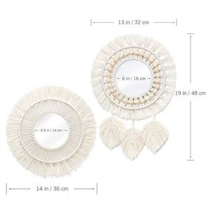 Decoración Bohemia para colgar en la pared, país para dormitorio, escritorio de madera más Popular, cestas de estilo nórdico para mujer, Marco, decoración del hogar, arte - Product Image 3