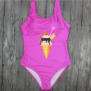 Bikini de una pieza para mujer, traje de baño liso, ropa de playa, 2022 - Product Image 3
