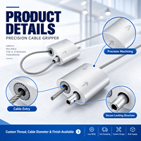 Kit de suspension flexible multi-tailles pour câbles métalliques avec pince de serrage et double verrouillage pour systèmes d'éclairage de plafond