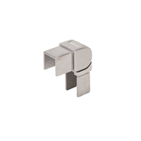 Rail de fixation horizontal réglable en hauteur en acier inoxydable 304 finition satinée brossée, design moderne, pour rail supérieur 25*21mm, garantie 5 ans