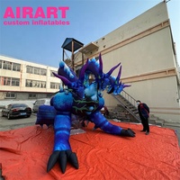 Personnages de film Dragon géant gonflable à trois têtes pour la publicité