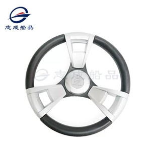 Volant pour bateaux, fabrication italienne, poignée argentée et noire, accessoire marin pour bateau - Product Image 4