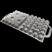 Plateaux à oeufs en plastique transparent bon marché boîte à oeufs livraison gratuite plateau à oeufs en plastique avec poignée