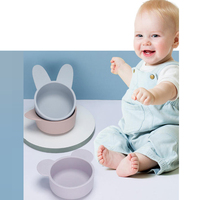 Bol d'alimentation pour bébé en silicone avec logo personnalisé, qualité alimentaire, bol à ventouse pour tout-petits, vaisselle pour enfants, compatible micro-ondes, sans BPA