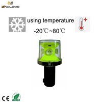 Balise lumineuse solaire LED clignotante synchronisée en PC/ABS, étanche IP66, portée visuelle 500m, pour la sécurité routière et l'avertissement de circulation