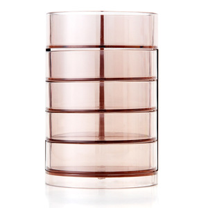 Deli 906 Pen Holder Transparent Four Layer Plastic Pen Stand For Makeup Organizers - Product Image 1