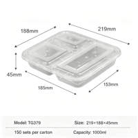 Conteneur alimentaire jetable empilable 16oz 24oz 28oz 32oz avec couvercle, couvercle transparent écologique, prix d'usine