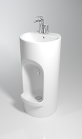 Lavabo en céramique moderne pour Wudu avec bassin pour les pieds, idéal pour mosquée, maison et centre islamique
