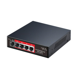 Switch PoE géré dans le cloud à <span class=keywords><strong>4</strong></span> ports avec <span class=keywords><strong>2x</strong></span> 100M, <span class=keywords><strong>2x</strong></span> 1000M PoE, 1x 1000M port Uplink, prise en charge VLAN pour Dahua/Caméras - Product Image 2