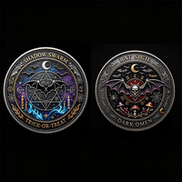 10 styles de pièces commémoratives d'Halloween en alliage de zinc, pièces de défi gothiques avec motifs Crâne, Citrouille, Sorcière, objets de collection, souvenirs et cadeaux