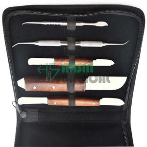 Wax Carving <b>Tools</b> Knives <b>Plaster</b> Alginate Mixing Knife with Leather Leather Pouch Dentist Instrument - Product Image 2