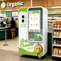 Distributeur automatique de crème glacée molle intelligente, service rapide en 15 secondes, 59 combinaisons de saveurs pour usage commercial