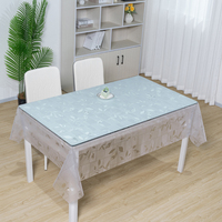 Nappe transparente en PVC à motif dentelle RNPT, imperméable, en vinyle, pour la protection décorative de la table à manger