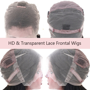 Pelucas frontal de cabello rizado onda de agua cutícula alineada Cierre de encaje Peluca de cabello humano moda sin procesar virgen brasileño Silly HD encaje - Product Image 4