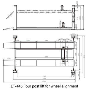 4-стоковый автомобильный Лифт 4,5 тонн гидравлический четырехстоковый автомобильный Лифт - Product Image 3