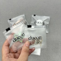 Bolsa pequeña de joyería con logotipo personalizado, embalaje con cremallera, bolsas mini con cierre de cremallera, bolsas de plástico, impresión offset de PVC, serigrafía
