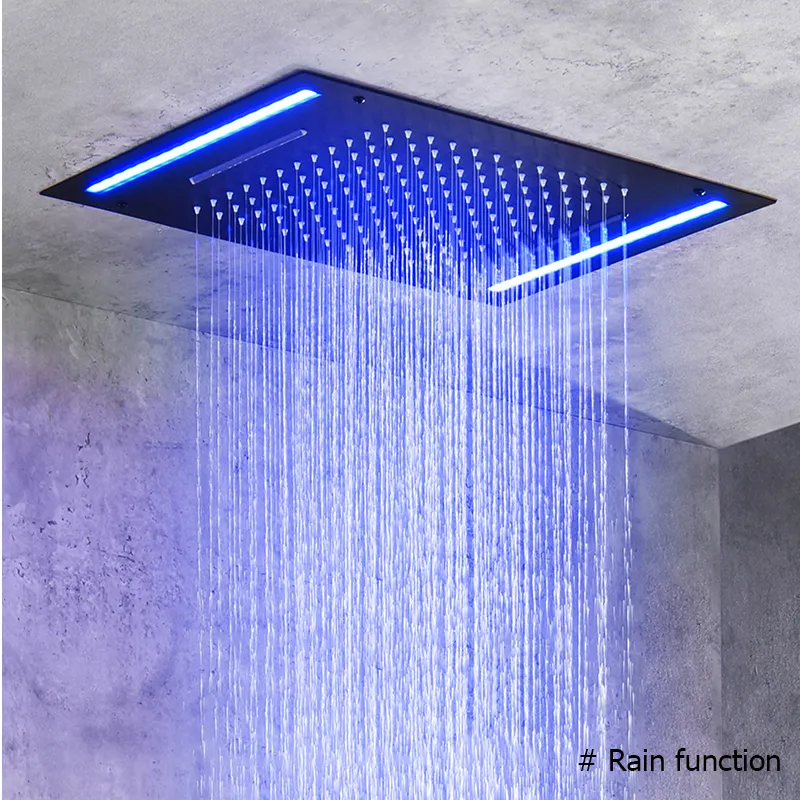 3 Functions Black Shower Head with