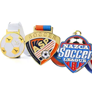 Personalizado personalizado metal campeonato europa design clubes equipe futebol americano medalhas/futebol medalhas