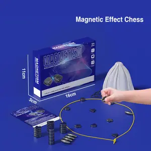 2024 yeni manyetik satranç oyunu taşınabilir manyetik savaş satranç strateji masa üstü mıknatıs oyunu çocuklar için bulmaca düşünme manyetik oyuncak