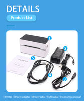 Imprimante d'Étiquettes Thermiques Intelligente USB+ TDL402 pour Expédition Express et Entrepôt, Style Couleur