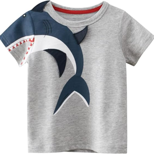 Enfant en bas âge garçon fabriqué au Bangladesh tricoté coton t-shirt personnalisé Applique Boutique vêtements été enfants garçon vêtements chemises - Product Image 3