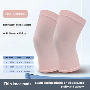 Genouillères de compression légères et respirantes en nylon pour le printemps et l'été, idéales pour la salle climatisée et les douleurs articulaires des jambes. - Product Image 4