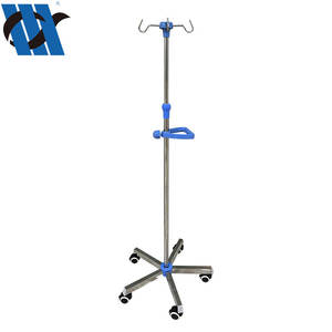 Bdt224 उच्च गुणवत्ता वाले स्टेनलेस स्टील समायोज्य जलसेक अस्पताल के उपयोग के लिए IV पोल ड्रिप स्टैंड के साथ - Product Image 4