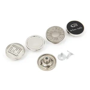 Guangzhou fabrika desteği özel Metal kot düğmesi metal kot düğmesi alaşım düğme kot