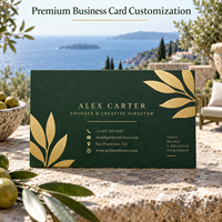 Cartes de visite élégantes personnalisées, papier d'art de qualité supérieure, dorure à chaud, découpe à la presse, cartes de visite de luxe, vente en gros, fabricant OEM, fournisseur