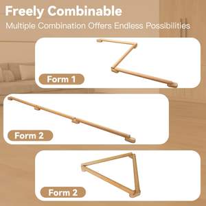 Équipement d'entraînement à domicile BH, <span class=keywords><strong>poutre</strong></span> d'équilibre en <span class=keywords><strong>bois</strong></span> réglable de 8 pieds <span class=keywords><strong>pour</strong></span> l'équilibre, la flexibilité, la force des chevilles et des pieds - Product Image 2