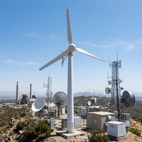 Éolienne horizontale 20 kW, durée de vie de 20 ans, faible entretien, démarrage à 2,5 m/s, 3 pales en FRP, 220 V/380 V, PMSG, IP54