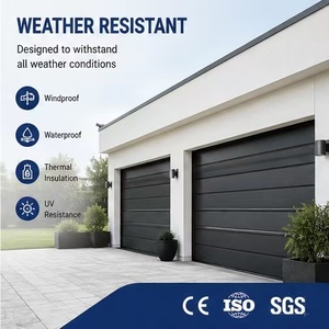 <span class=keywords><strong>Porte</strong></span> <span class=keywords><strong>de</strong></span> <span class=keywords><strong>garage</strong></span> <span class=keywords><strong>sectionnelle</strong></span> électrique automatique moderne en alliage d'aluminium étanche avec télécommande pour extérieur, sous-sol, villa, entrepôt - Product Image 1