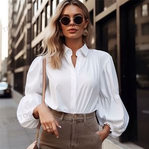 Camicie oversize Neswest formale <span class=keywords><strong>a</strong></span> <span class=keywords><strong>maniche</strong></span> lunghe top bianco manica <span class=keywords><strong>a</strong></span> <span class=keywords><strong>palloncino</strong></span> formale camicetta da donna abiti Boutique camicie da donna - Product Image 4