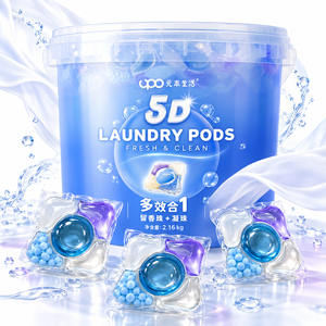 ผงซักฟอกแบบแคปซูล กลิ่นเฟรช สำหรับซักผ้าด้วยเครื่องซักผ้า สีฟ้า-ม่วง - Product Image 1