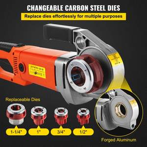 DB, venta al por mayor, enhebrador de tubería eléctrica de 2300W, máquina de mano de 110V con 4 troqueles (1/2 \ "1 1/4 \"), cabezal de troquel automático para Rosca de tubería - Product Image 3