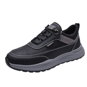 Chaussures de marche respirantes et légères pour hommes, bout rond, tige synthétique, doublure en mesh, semelle extérieure en caoutchouc, à lacets, talon bas, mode décontractée - Product Image 5