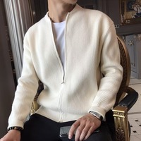 Nouvelle veste en tricot pour l'automne et l'hiver, cardigan pour hommes et femmes, chaud et ajusté, style Qian ancien, vente en gros transfrontalière