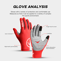 Vilico Gants de Vélo de Montagne à Doigts Complets, Gants de Conduite Anti-Choc Légers pour Moto et VTT, pour Sports de Plein Air